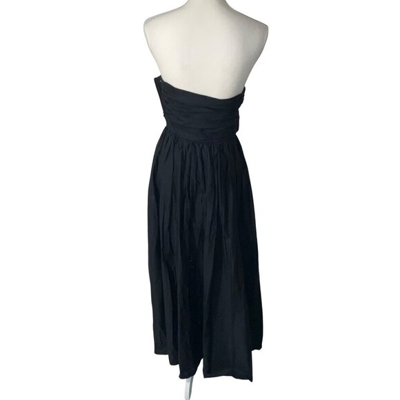 Matteau Bandeau Rouched Sundress in Black 2 New Womens Maxi Cotton Gown - Picture 6 of 16